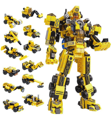 Robot Constructor Bloques 12 En 1 25 Combinaciones 573 Pcs