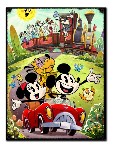 #117 - Cuadro Vintage 30 X 40 - Disney Mickey Mouse Minnie