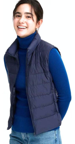 Chaleco Uniqlo Ultra Light Down Vest Mujer Navy Original