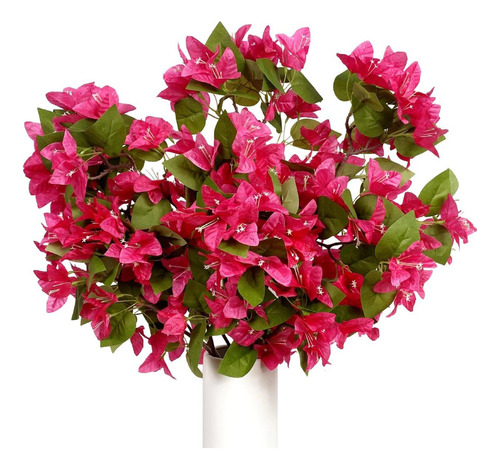 Flores Artificiales De Buganvilla Con Tallos, Ramas Florales