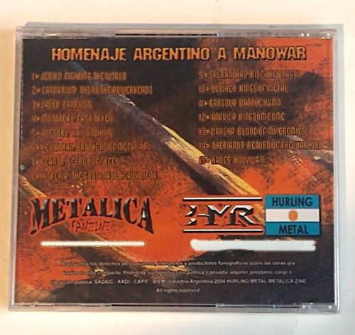 Manowar Tributo - Muerte Al Falso Metal - Cd Nuevo