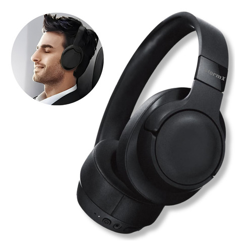 Headphone Academia Com Microfone Bluetooth 5.0 Sem Fio Super Bass Corrida Esportivo Recarregável Arco Abafador Anti Ruído Dobrável Tws Fone De Ouvido Estéreo Stormx