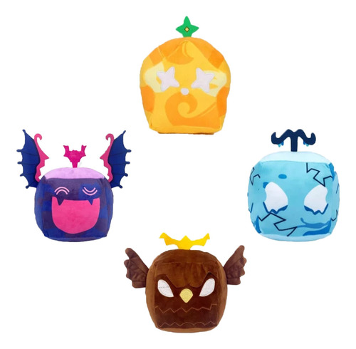 Juguetes De Cumpleaños De Peluche Blox Fruit De 4 Piezas