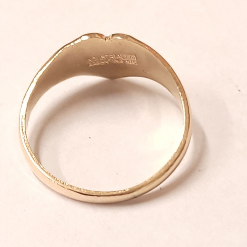 Imagen 5 de 5 de Anillo Sello Corazón Oro Rojo 18kts 2,3grs N°12 Brumat