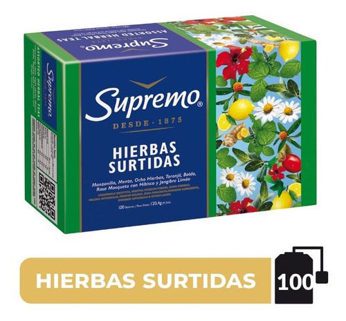 Hierbas Surtidas Supremo 100 Bolsitas