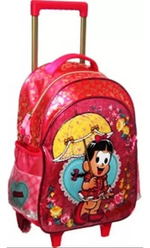 Mochila Pequena C/ Rodinha Escolar Infantil Rosinha Liberty