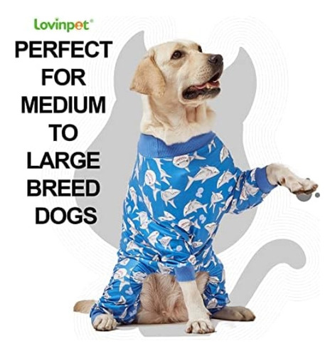 Lovinpet Pijamas Grandes Para Perros, Protección Uv, Pijamas