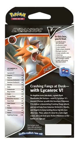 Cartas Pokémon Baralho Batalha V Deck Lycanroc V Copag