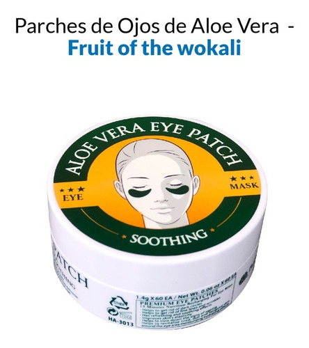 Parches De Ojos De Aloe Vera- Fruit Of The Wokali