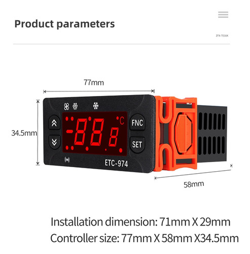 Etc-974 Mini Controlador De Temperatura Digital, Regulador