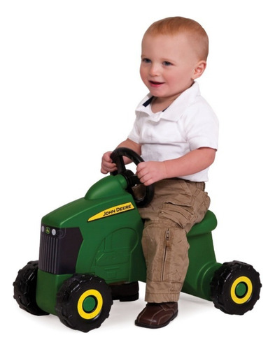 Montable John Deere Para Bebes Color Verde Personaje Tractor