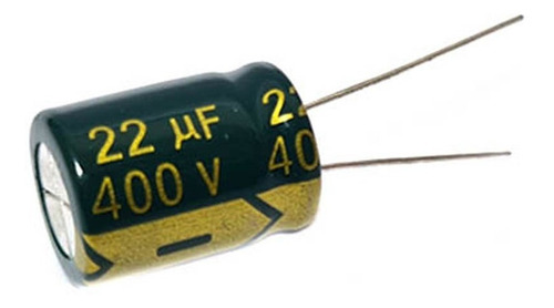 10 Pzas Capacitor Electrolítico 400v 22uf