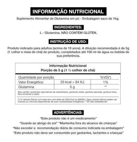 Imagem 2 de 2 de Glutamine Platinum Refil (1kg) - Adaptogen