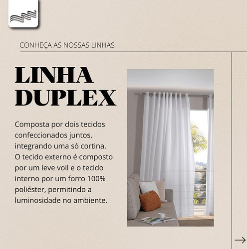 Cortina de lino dúplex de 4,20 x 2,50 m en bruto - Bella Window