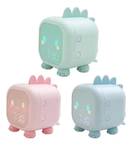 Alarma Infantil, Adorable Alarma Con Forma De Dinosaurio Par