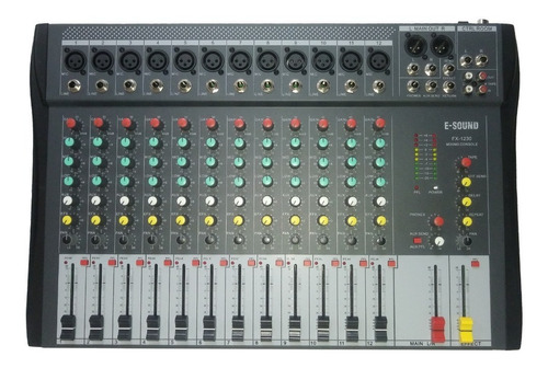 Mixer Dj Consola De Audio Efectos 12 Canales E-sound Fx-1230