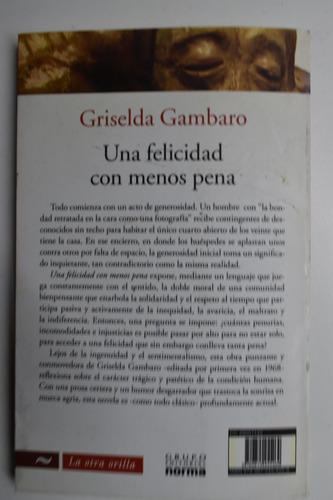 Una Felicidad Con Menos Pena Griselda Gambaro C34 (Usado)