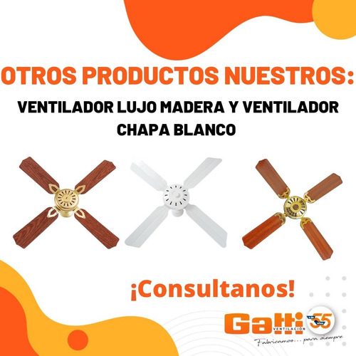 Imagen 8 de 9 de Ventilador De Techo De Chapa Nacional C/ Rulemanes Gatti Ventilación