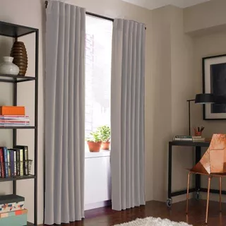 Jgo De Cortinas Blackout Textil Lavable Presillas Ocultas