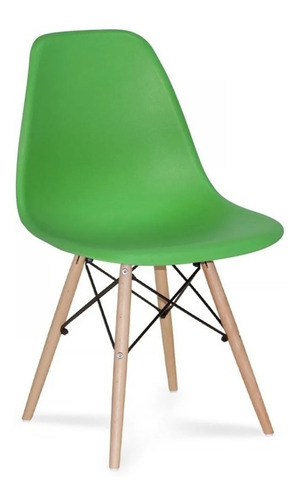 Juego Comedor Eames Mesa Redonda 80cm + 4 Sillas - Amarelo