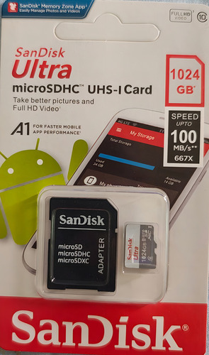 Tarjeta de memoria Sandisk Micro Sdxc 1tb Ultra 120mb