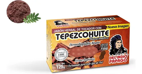 Del Indio Papago Jabón Neutro Con Tepezcohuite 125g 5 Pack -