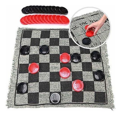 Juego De Mesa Jumbo Checkers Y Juguete Super Tic Tac 