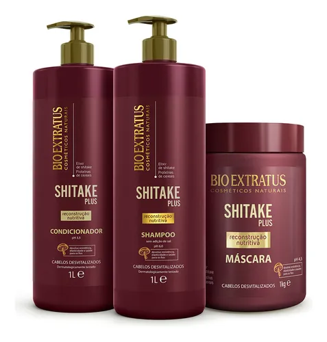 Kit Bioextratus Shitake Cabelos Desvitalizados Litrão Ofert