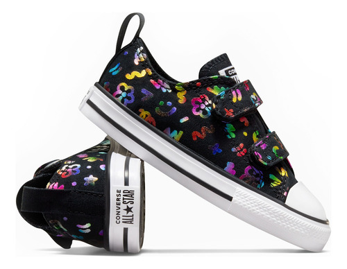 Tenis Converse Ctas 2v Ox Polka-doodle A06320c Niñas