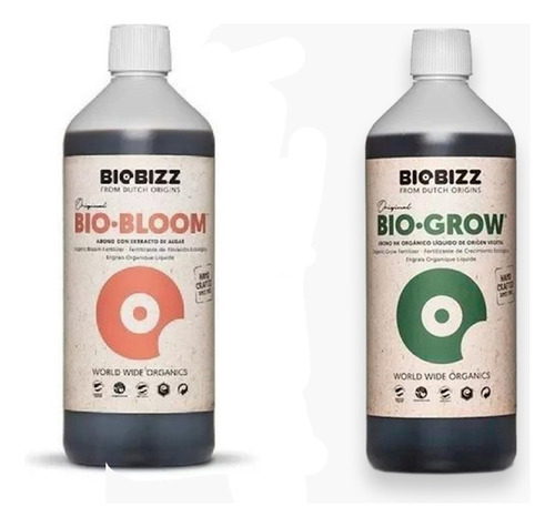 Kit Base Biobizz - Bio Bloom + Bio Grow 1 Litro