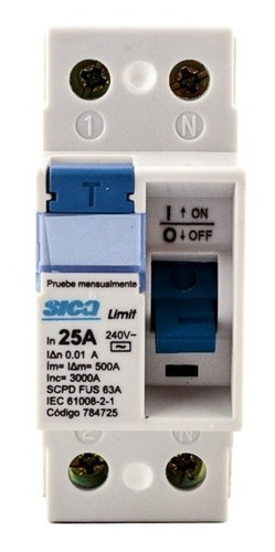 Disyuntor Diferencial Sica Bipolar 2x40 40a 30ma