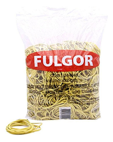 Elástico Látex Nr 18 Amarelo Pacote Com 1 Kg Fulgor