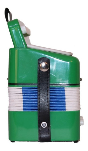 Acordeón Infantil Vitale Verde Seco 7 Botones 2 Bajos 214 Gr