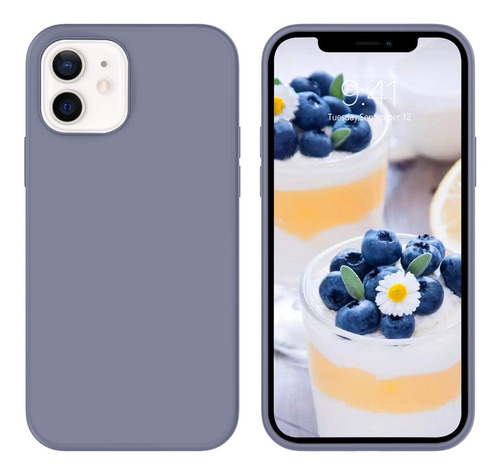 Funda Guagua Para iPhone 12/12 Pro 6.1 (gris Lavanda)