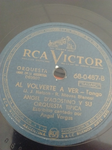 Angel D Agostino Angel Vargas Disco Pasta 68-0487 C25