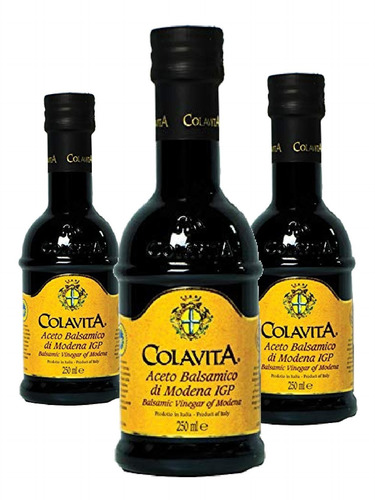 Imagem 1 de 1 de Vinagre Balsâmico 4 Anos Colavita 250ml (3 Vidros)
