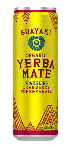 Bebida Yerba Mate Guayakí Sparkling Cranberry 12 X 355ml