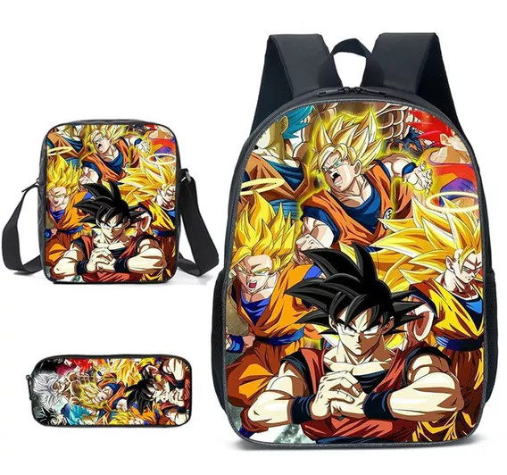 WANHONGYUE Dragon Ball Anime Backpack Rucksack Bolso de Escuela Bolsa de Lona Mochila de Viaje/Orange 1 