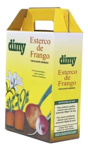 Fertilizante Orgânico Esterco De Frango 1kg Dimy