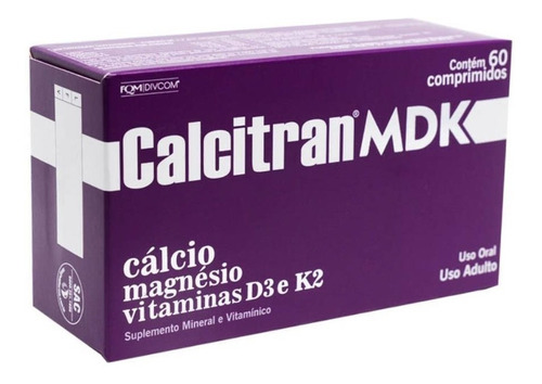 Suplemento Em Cápsulas Farmoquímica Calcitran Mdk Vitaminas Em Caixa 60 Un
