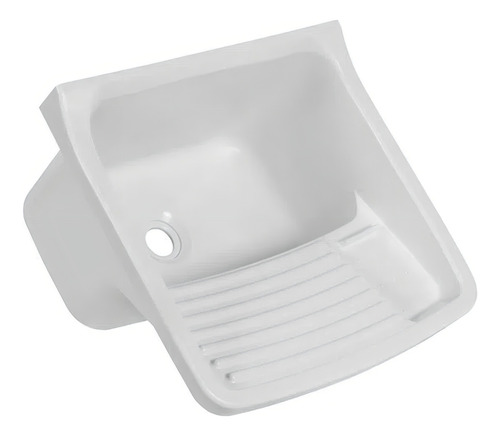 Tanque Plástico 22l Para Lavar Roupas Astra + Kit Instalação Cor Branco