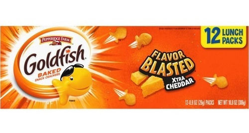 Galletas Goldfish Extra Queso Cheddar 12 Unidades Americana