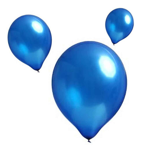 Globos Perlados 9´´ Color Azul Decoración X50 U