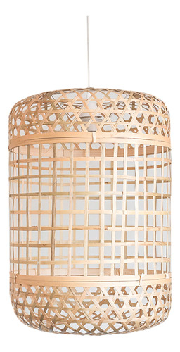 Pantalla Colgante Rattan 35 Cm Lampara Deco Living Mimbre