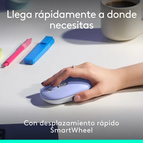 Kit Teclado Y Mouse Logitech Pop Icon, Español, Lila