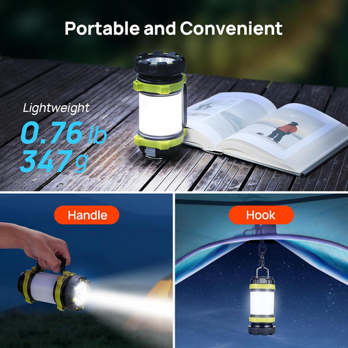 Linterna Led De Camping Recargable (paquete De 1), C...