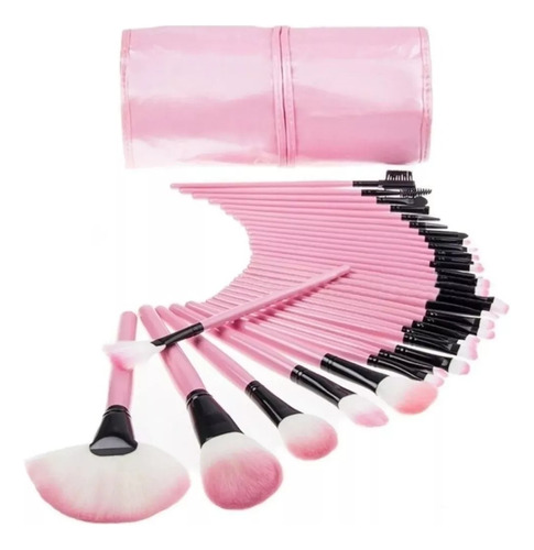 Set 32 Pinceles Y Brochas Maquillaje Profesional 