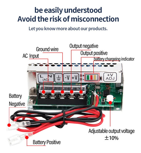 Fuente Poder Con Ups 12v 120w Cargador Bateria Transformador