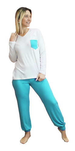Imagen 5 de 9 de Pijama De Mujer Invierno De Modal Art 650