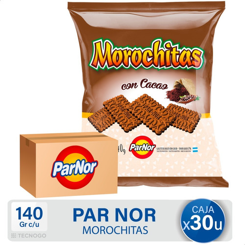 Caja Galletitas Morochitas Con Cacao Parnor Dulces